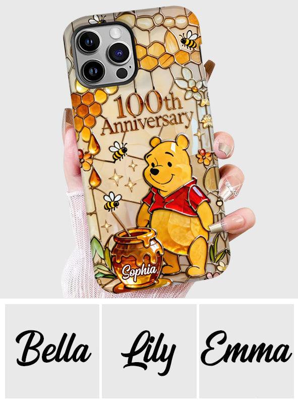 Honey Bear 100th Anniversary - Personalized Yellow Bear Full Print Phone Case