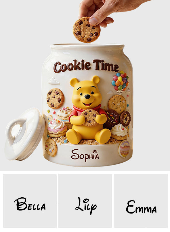 Cookie Time - Personalized Yellow Bear Cookie Jar