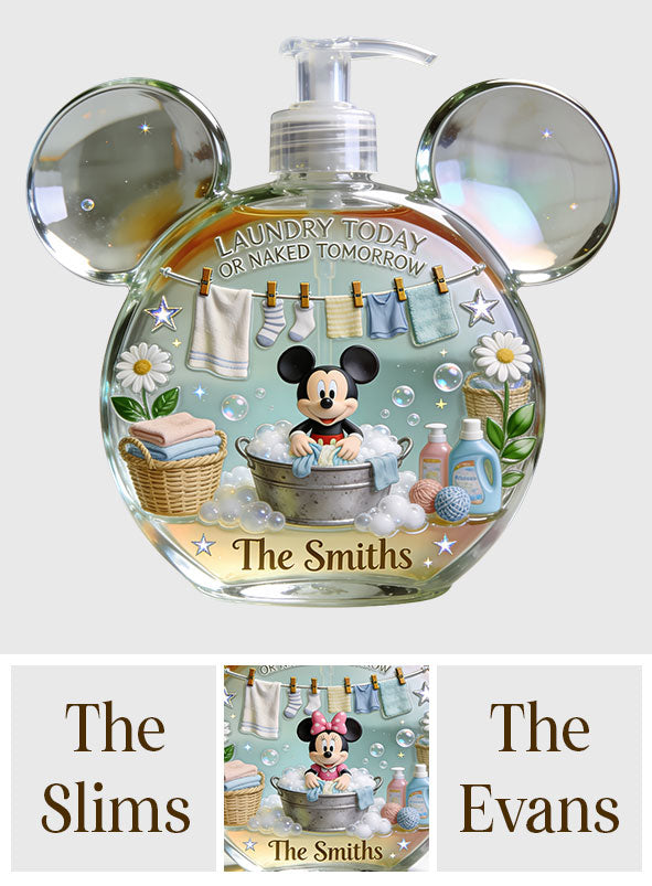 Laundry Detergent. Fabric Softener - Personalized Mouse Pump Dispenser
