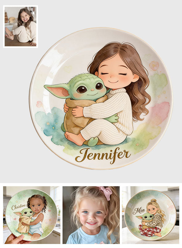 Green Friends - Personalized The Force Ceramic Round Plate