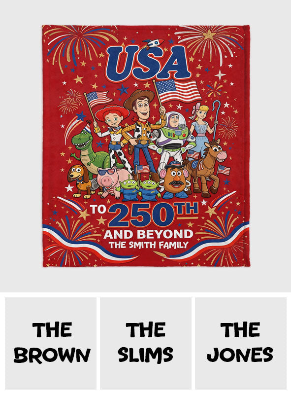 To 250th And Beyond - Personalized Movie For Kids Blanket