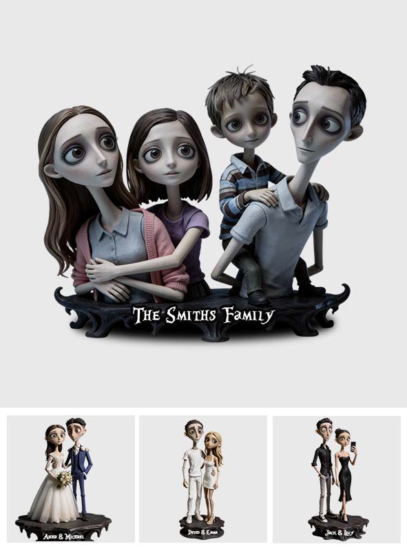 Gothic Couple Style - Personalized Couple Custom Shaped Acrylic Plaque