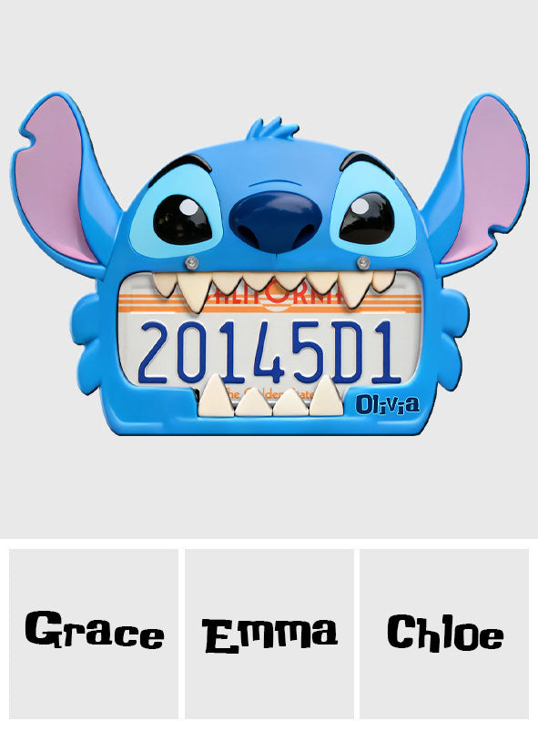 Blue Monster - Personalized Ohana License Plate Frames