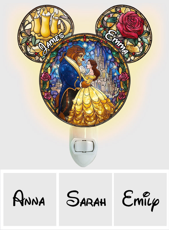 Tale As Old As Time - Personalized Mouse Acrylic Plug-In Night Light