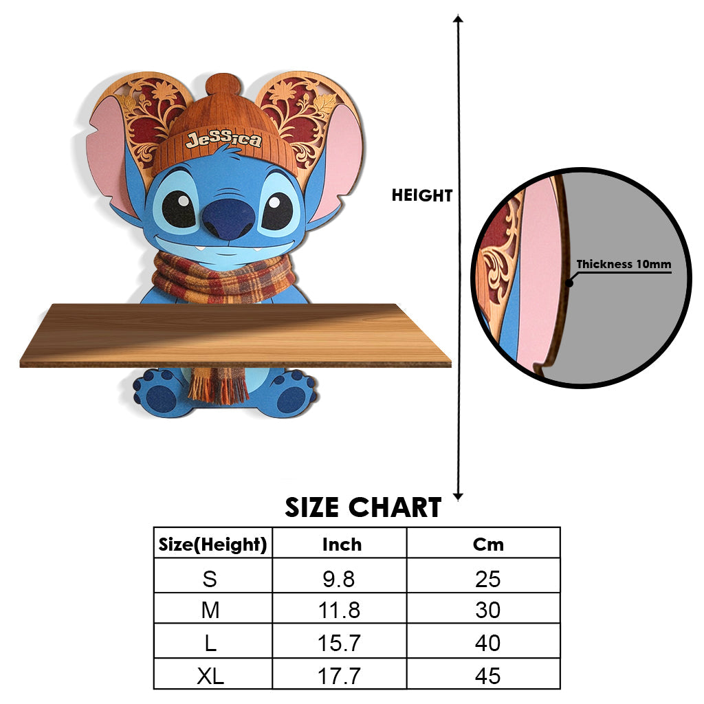 It's The Most Beautiful Time Of The Year - Personalized Ohana Wooden Floating Shelf