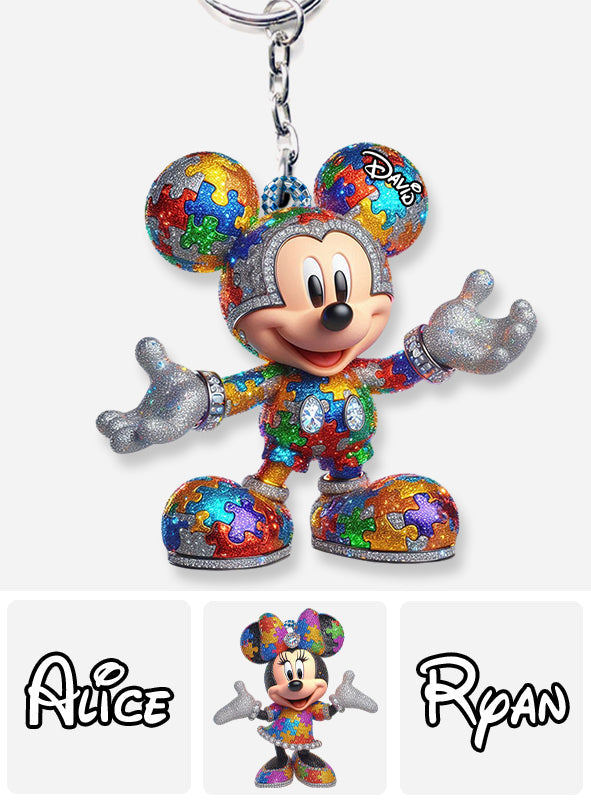 It's Okay To Be Different - Personalized Autism Awareness Keychain
