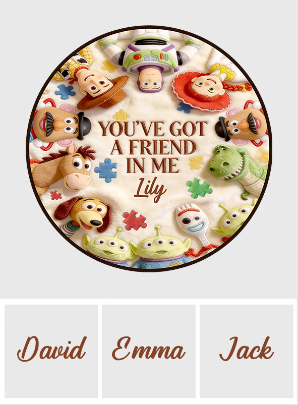 You've Got A Friend In Me - Personalized Autism Awareness Non-Slip Tufted Rug