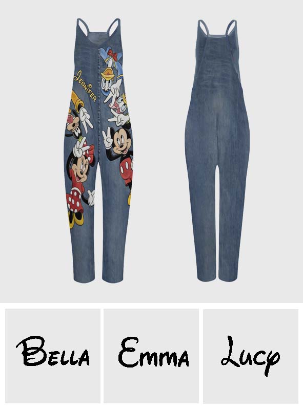 Magical Friends - Personalized Mouse Loose-Fit Overalls/ Rompers