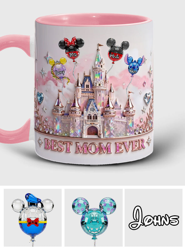 Best Mom Ever - Personalized Mouse Accent Mug