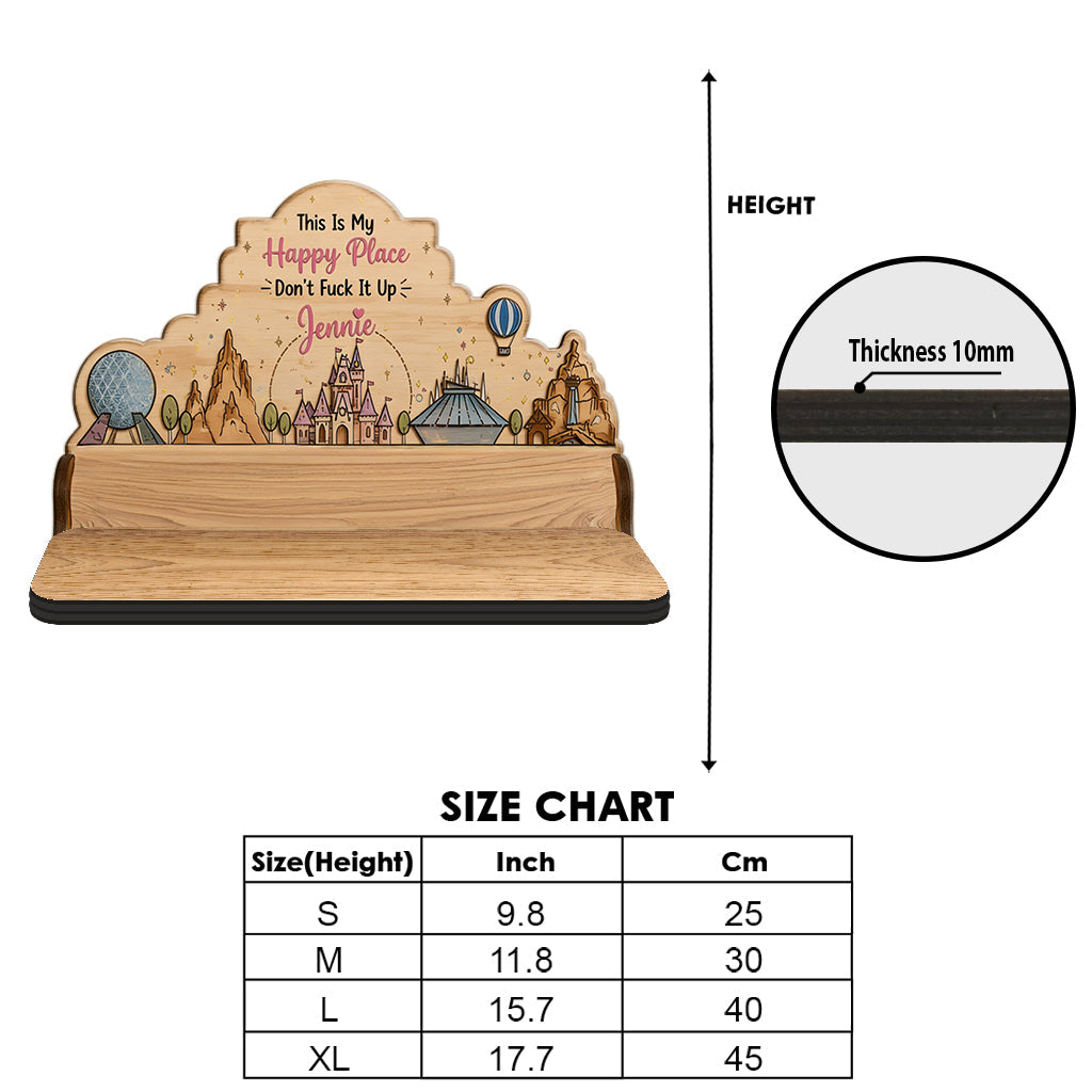 Magical Place - Personalized Mouse Wooden Floating Shelf