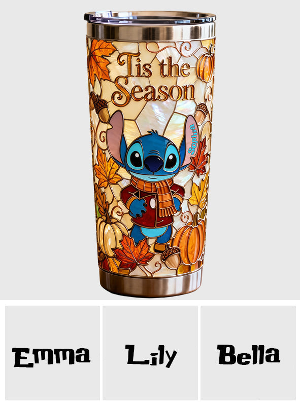 Autumn Blue Cartoon Character - Personalized Ohana Tumbler