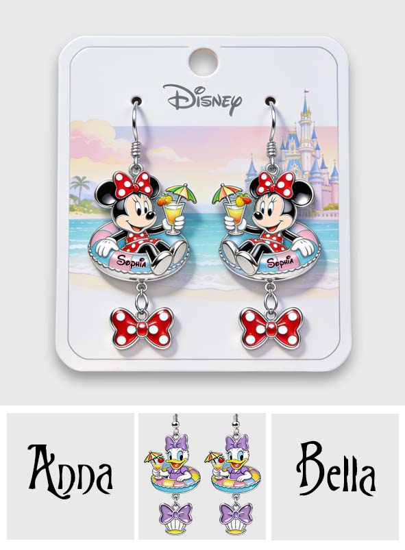 Summer Time - Personalized Mouse Earrings With Card