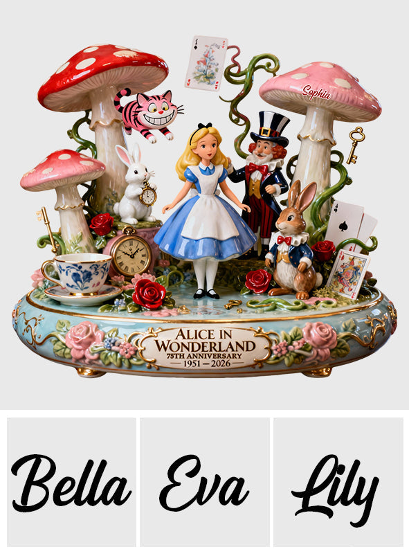 Girl In Magical Land 75th Anniversary - Personalized Wander Girl Custom Shaped Acrylic Plaque