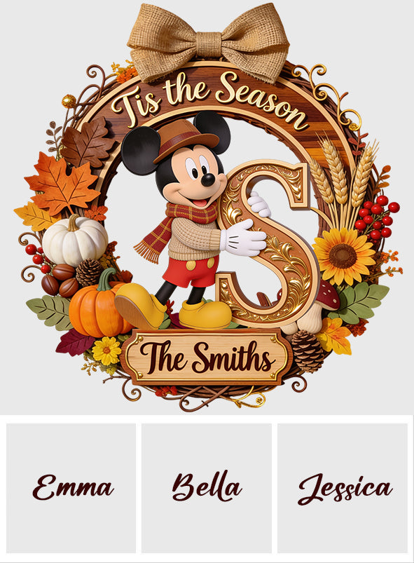 Til The Season - Personalized Mouse Custom Shaped Wood Sign