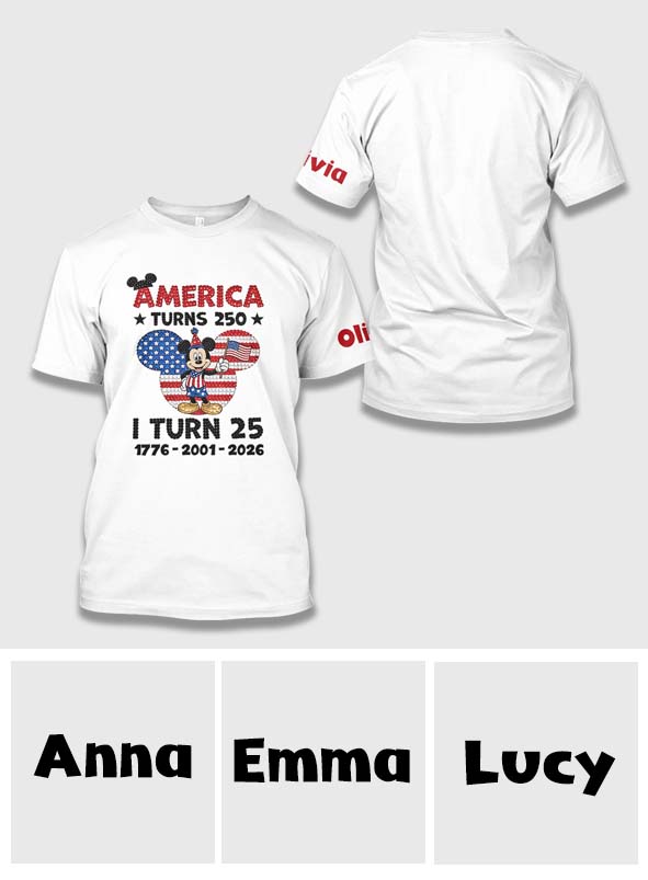 USA Celebration And Birthday - Personalized Mouse All Over Shirt