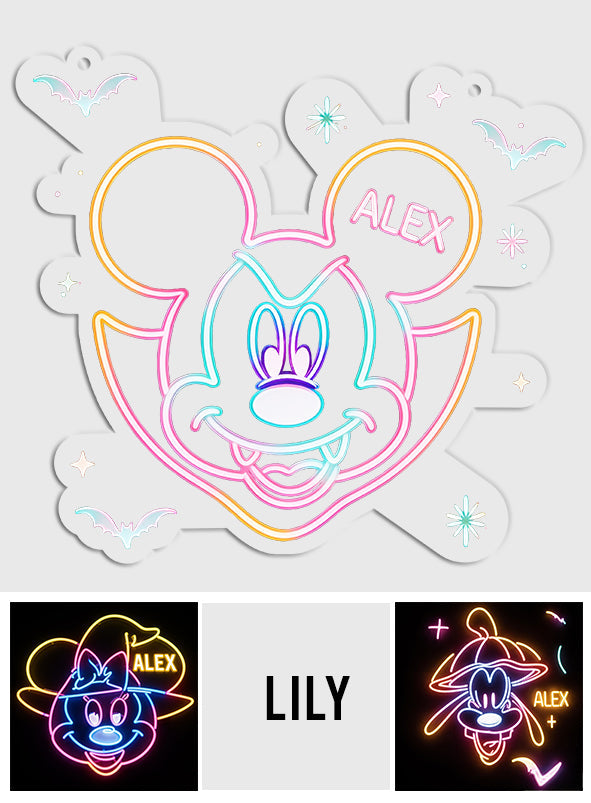 Halloween Vibes - Personalized Mouse Neon LED Light Sign