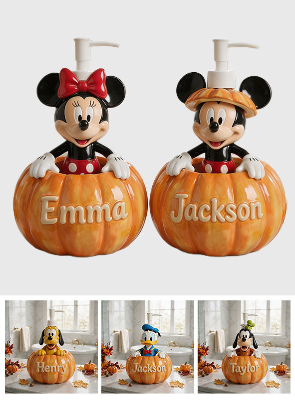Pumpkin Peekaboo - Personalized Mouse Pump Dispenser