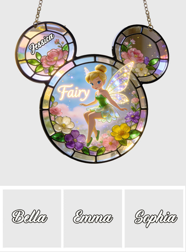 Enchanted Wings - Personalized Flying Fairy Window Hanging Suncatcher Ornament