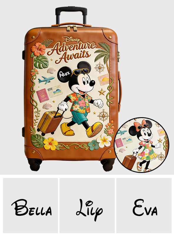 Adventure Awaits - Personalized Mouse Luggage Cover