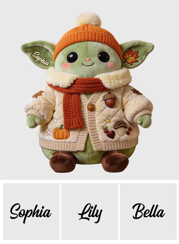 Little Autumn Adventures - Personalized The Force Premium Faux Fur Pillow