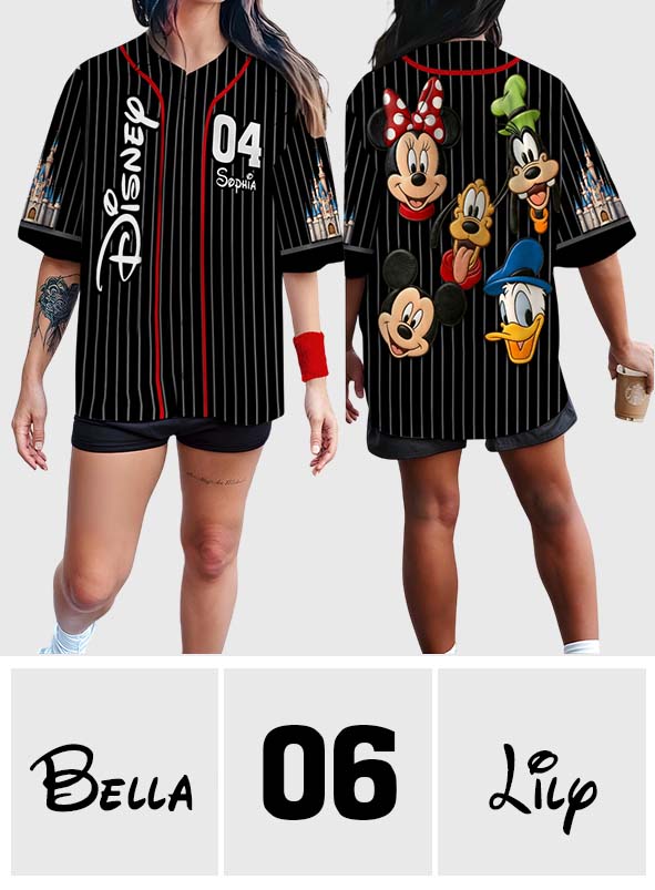 Friends - Personalized Mouse Baseball Jersey