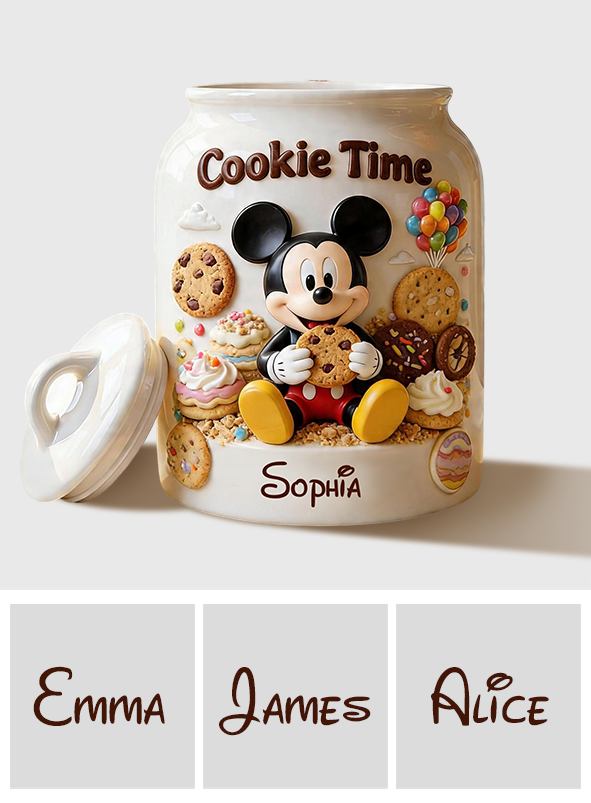 Cookie Time - Personalized Mouse Cookie Jar