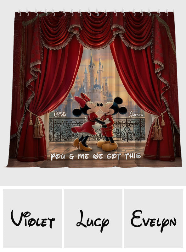 You & Me We Got This - Personalized Mouse Blackout Window Curtain/ Drapes Set