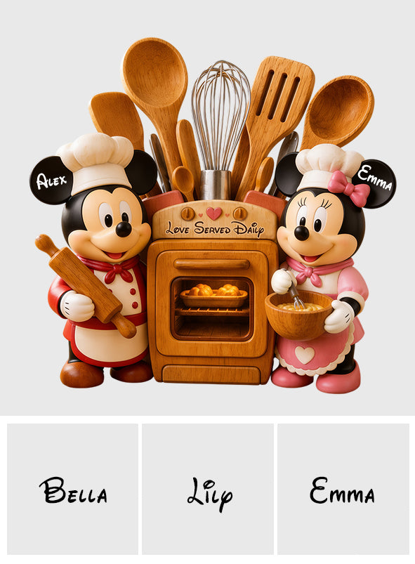 Cartoon Mouse - Personalized Baking Wooden Desk Organizer