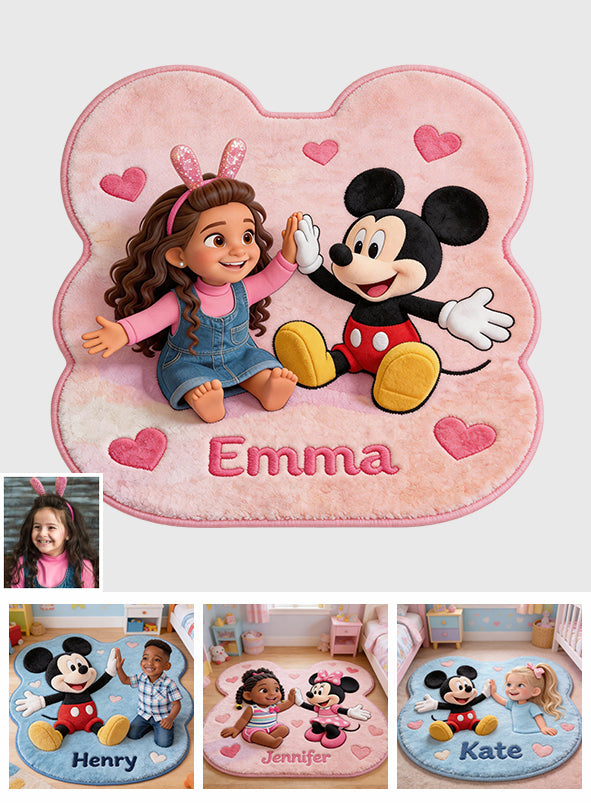 Magic Friends - Personalized Mouse Shaped Doormat/ Rug