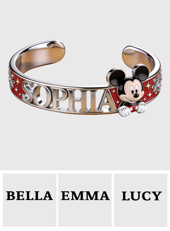 Magical Moments - Personalized Mouse Shaped Cuff Bracelet