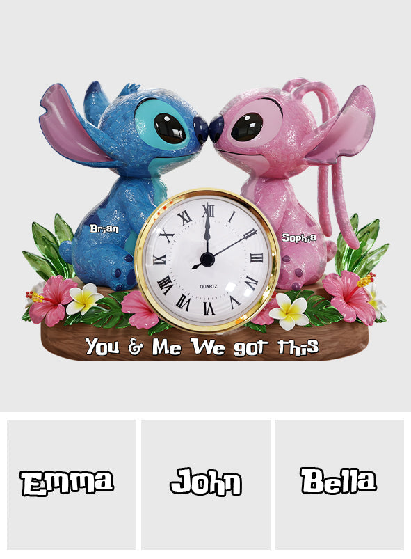 Ohana Time - Personalized Ohana Acrylic Clock Plaque