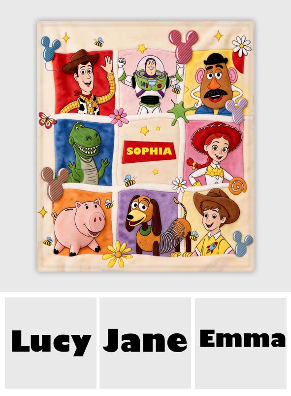 The Story Of Toys - Personalized Movie For Kids Blanket