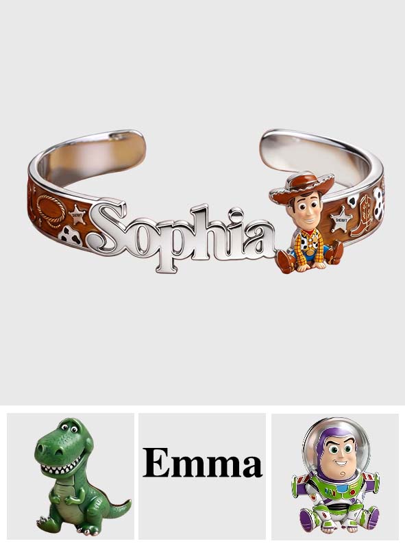 Cartoon Character Toy - Personalized Movie For Kids Shaped Cuff Bracelet