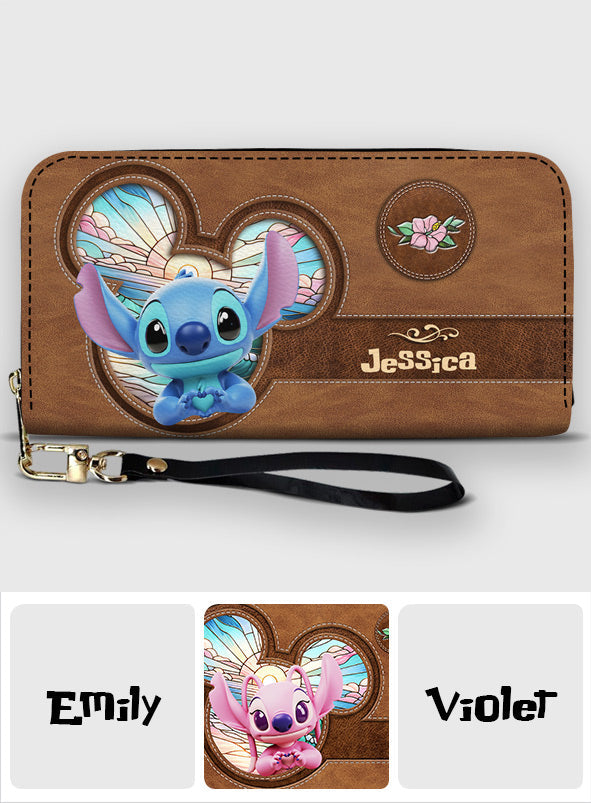 Ohana Means Family - Personalized Ohana Leather Long Wallet