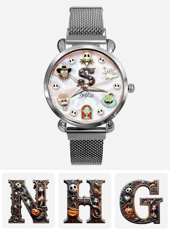Dark Letters - Personalized Nightmare Women Hand Watch