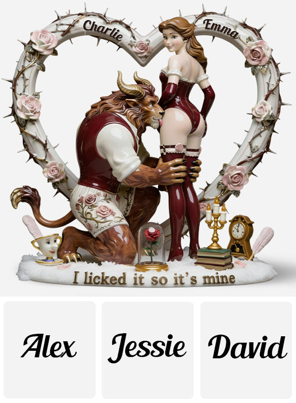 I Licked It So It's Mine - Personalized Beauty And The Beast Custom Shaped Acrylic Plaque