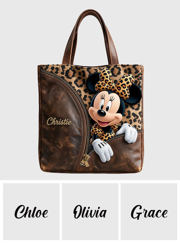 Peeking Friend - Personalized Mouse Tote Bag
