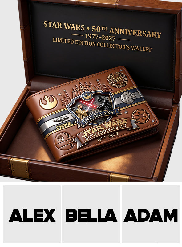 50th Anniversary - Personalized The Force Leather Wallet