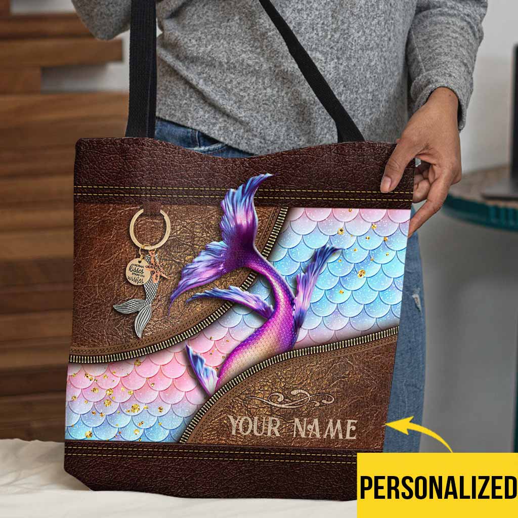 Salty Lil' Beach - Mermaid Personalized Tote Bag