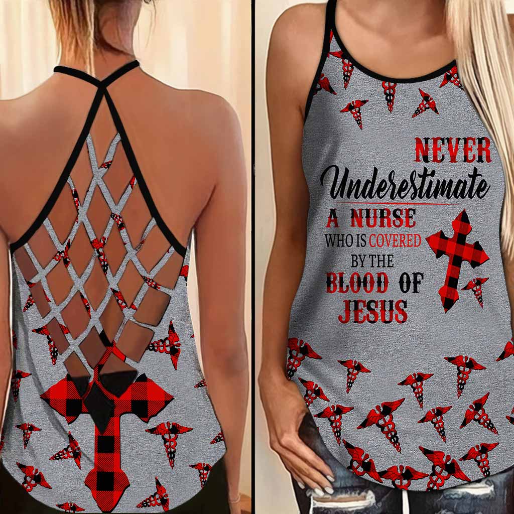 Never Underestimate - Nurse Cross Tank Top