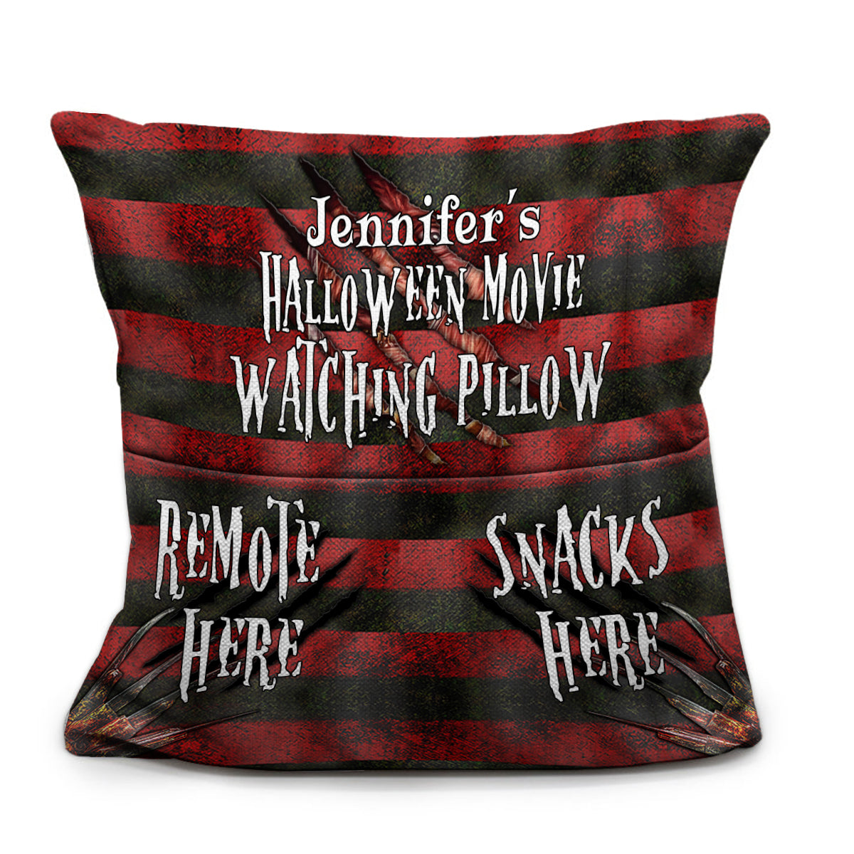 Halloween Movie Watching Pillow - Personalized Pocket Pillow