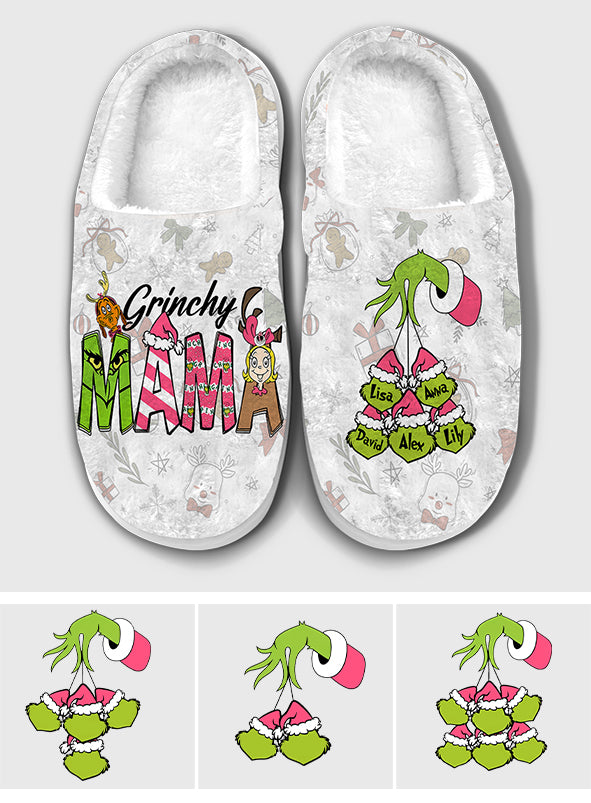Grinchy Mama - Personalized Mother Slippers
