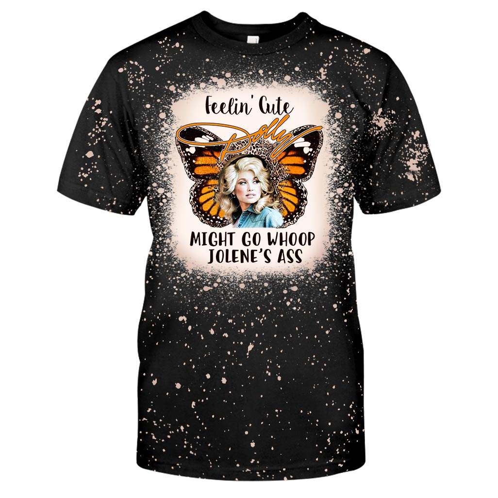 Feelin’ Cute Might Go Whoop - Handmade Bleached Shirts