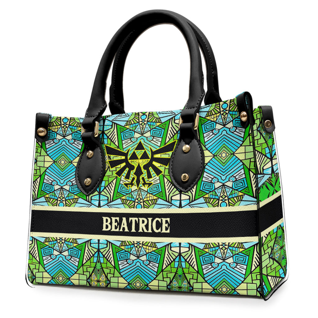 Hylian Royal Crest - Personalized The Hero's Legend Leather Handbag