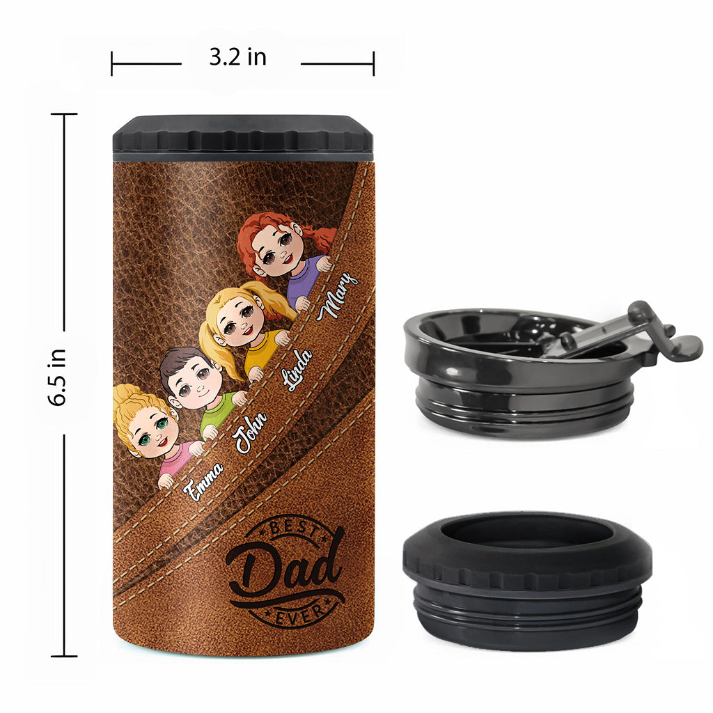 Best Dad Ever - Personalized Father Can Cooler