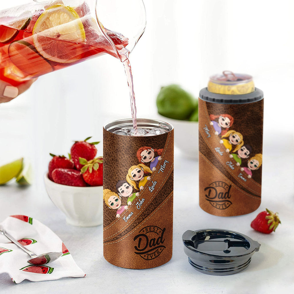 Best Dad Ever - Personalized Father Can Cooler