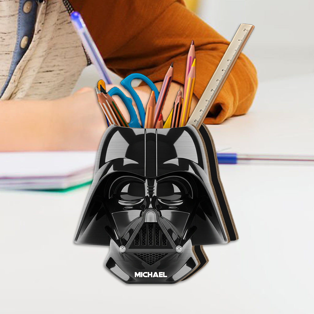 The Strong Force - Personalized The Force Wooden Pen Holder