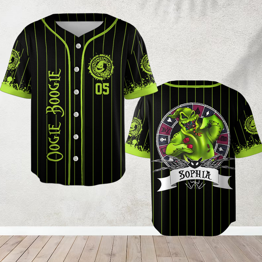 Green Ghost - Personalized Nightmare Baseball Jersey