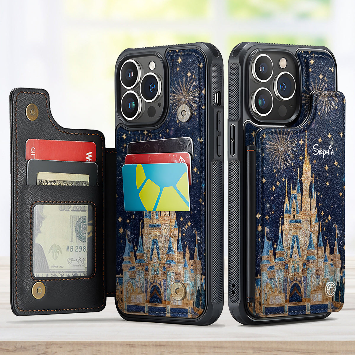 Magical Castle - Personalized Mouse Fully Printed Wallet Phone Case