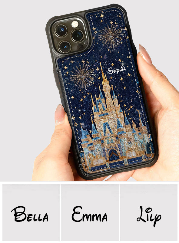 Magical Castle - Personalized Mouse Fully Printed Wallet Phone Case
